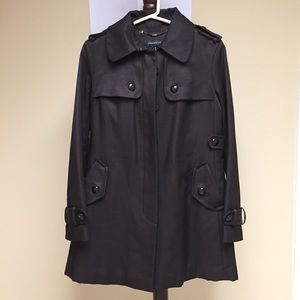 Jones New York warm, long (30") brown jacket